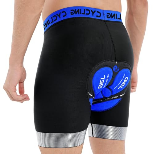Tedila Radlerhose Herren Fahrrad Hosen mit 5D Gel Gepolstert Fahrradhose Kurz Atmungsaktive Schnelltrocknende Radhose MTB Rennrad Hose, Radsport