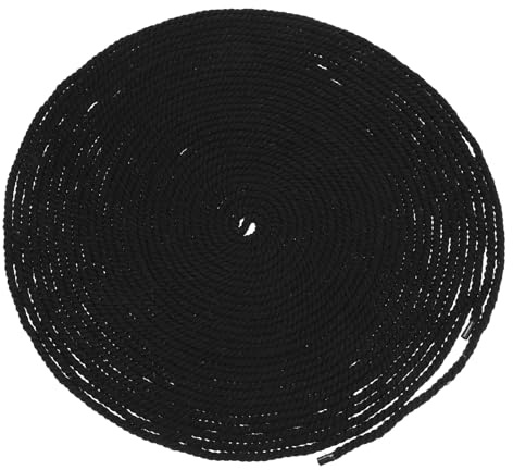 sourcing map Corda in cotone nero da 6 mm x 18 m, 3 fili fili per esterni, corda intrecciata intrecciata in macramè per appendere piante fai da te alla parete, annodare stendibiancheria