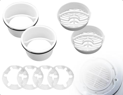 AOYEGIC 2 Set Haar Haarsieb Dusche Set,Kunststoff Dusche Ablaufgarnitur,Haarfilter Tauchrohr Siebeinsatz,verwendet für Zuhause Hotels Fitnessstudios(Weißer)