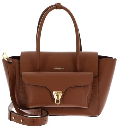 Coccinelle Leder Handtasche Umhängetasche Double Beat Grained Leather Handbag