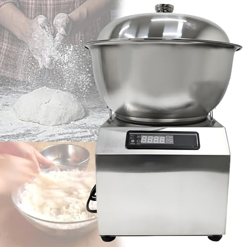 DOZPAL 5kg/8kg Commercial Dough Mixer, Electric Dough Maker with 30min Timer and Dual Rotation, Stand Mixer Dough Kneading Machine for Bread, Pizza, Dumpling Doughs 8kg