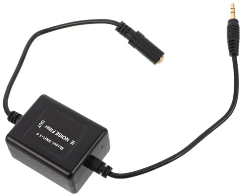 Hemobllo Filtro Antirumore Audio per Auto senza Alimentazione Isolatore Loop di Massa Passivo per Eliminare Ronzii e Disturbi Stereo Dispositivo Compatto per Pulizia Segnale Audio