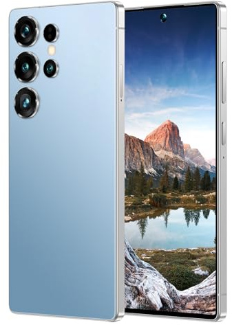 COTSRGT S25 Ultra Mobile Phones, Android 14 Phone (Globle Version), 16GB RAM 1TB ROM, Cheap Android Phone, 7.3 Inch, 7800mAh Dual SIM Unlocked, 108MP Main Camera, 5G/4G, FaceID/GPS,Blue-7.3 Inch