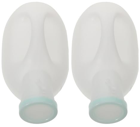 SEWOART Orinatoio Portatile Uomo 2000ml in Plastica Bianco, Riutilizzabile con Coperchio, Design Ergonomico, 2 Pezzi per Viaggio e Auto