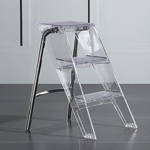 Sgabello pieghevole a 3 gradini e scala combinata, sgabello portatile per un facile accesso e praticità
