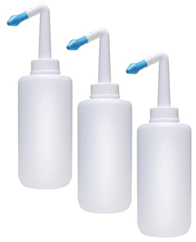 HEALSOPTHY 3pcs Nasal Wash Bottle Set 300ml Household Nose Irrigation Cleaner with Rinse Function for Sinus Care and Nasal Hygiene