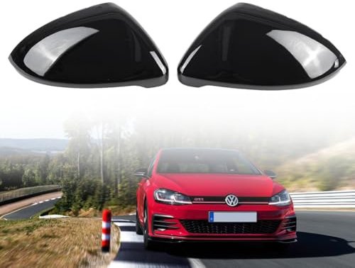 Rückspiegel Abdeckung, 1 Paar Spiegelkappen Passend für VW Golf 7 Mk7 7.5 GTD R GTI, 5G0 857 537 Seitenspiegelgehäuse Rückspiegel Kappe