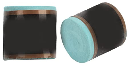 OVAQUIXI Pool Cue Krita Högdensitet Stenpulver Biljardkrita 2ST Cylinder 2,5 Cm X 2,4 Cm Stark Vidhäftning Bättre Spinn Slag för Bordsbiljardspelare (Ljusgrön)