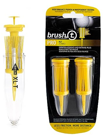 BRUSH-T Unisex-Erwachsene Brush Tee XLT Extreme Strapazierfähige, widerstandsfähige, gleichmäßige Höhe, Kunststoff-T-Shirts, Gelb, Größe L, 3.125