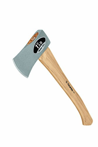 Truper 1-3/4 lb Hunter Axe, 18-Inch American Hickory Handle, Forged Steel Head, Compact Camping and Survival Hatchet (Model HHU-1 3/4H / 32717)