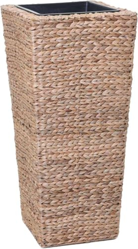 VIVANNO Bac à Fleurs Vase en Jacinthe d'eau Naturelle Asia - 80 x 38 x 38 cm