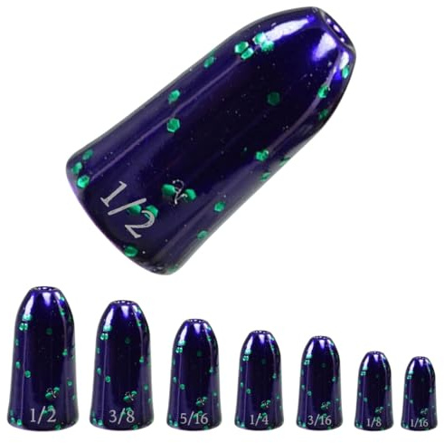 Reaction Tackle Tungsten Bullet Fishing Weights/Worm Sinkers for Bass Fishing - 1/8 June Bug