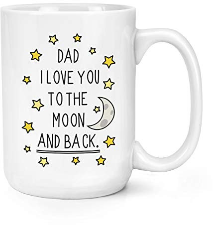 Papa I Love You To The Moon And Back 15oz Groß Becher Tasse