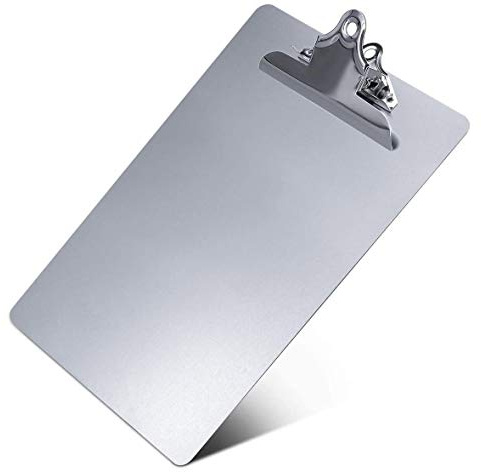Metal Clipboard, Contractor Heavy Duty Aluminum Clipboard with High Capacity Clip, Rust-Proof Plate for Letter Size and A4 Paper Sheet, Supplies for Office, Jobsite, Medical, School, Law Enforcement