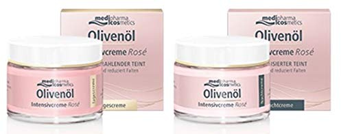 Olivenöl Intensivcreme Rosé Tagescreme und Nachtcreme im Set von Medipharma