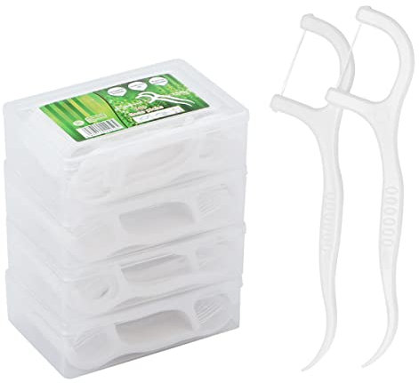 Zahnseide Dental Floss 200 Stück Zahnseide Stick mit Zahnstocher Halter, Zahn Draht Zahnpflege Interdental Flossers mit Y-Form Design, Disposable Zahnseidensticks Zahnreiniger Sticks