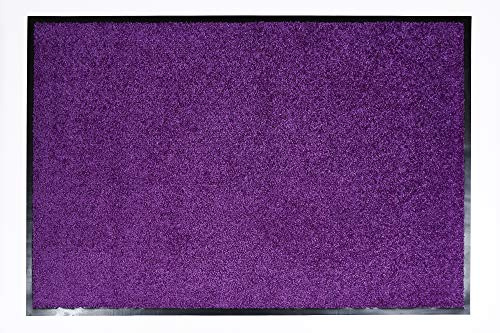 Astra Hochwertige Schmutzfangmatte - Fussmatte innen - bei 30° C waschbare Fußmatte - Rutschfester Läufer - Schuhablage Flur - Küche - Burgund 40x60 cm
