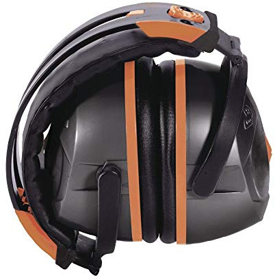 Deltaplus DELTA PLUS Interlagosfo SNR 30 dB - Cuscinetti imbottiti in ABS pieghevoli, con 2 archi regolabili, colore: nero