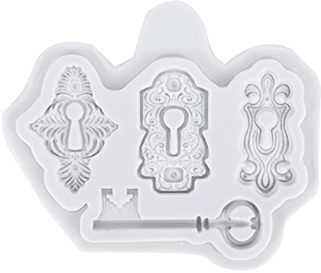 Vintage Key Cake Fondant Mould - Schlüsselloch-Silikonform für die Kuchendekoration, Sugarcraft, Cupcake Topper, Schokolade, Gebäck, Epoxidharz(1#)