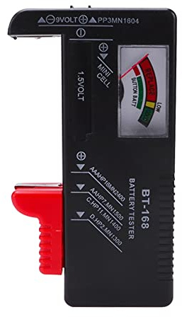 VooGenzek BT-168 Analog Batteritestare Batterikontroll, Batterilivsnivåtestare, för AA, AAA, C, D, 9V, 1.5V, Knappcellsbatterier