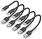 CLEEFUN 5-Pack [0.3m/1ft] Short USB C Cable, 30cm Fast Charging USB to USB C Cable Braided Type C Charger Cord for iPhone 16 15 Plus Pro Max, Samsung, Android Auto, Car Charger, Power Bank
