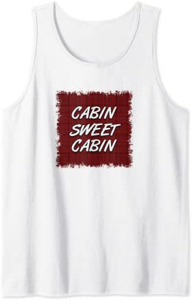Cabin Sweet Cabin Red Plaid Light Tank Top