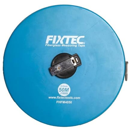 FIXTEK Measure with Ease and Accuracy Fiberglass Measuring Tape 50m*12.5mm Long Fiberglass Measuring Tape, Gauge Measure Ruler Tools for DIY or Building Requirements Surveyors and Engineers Site