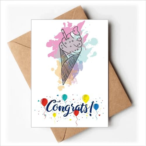 Aquarell Kekse Bar cs Eis Hochzeitskarten Glückwunsch Gruß Umschläge
