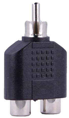 Adaptador RCA Macho a Doble RCA Hembra, Conversor