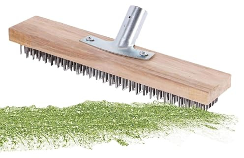 Drahtbesen Stahldrahtbesen | Unkraut Aus Edelstahl 20/30/45 cm Metallbesen Gartenbesen Drahtbesen Unkraut Moos, Gartenbesen Harte Borsten Für Schrubbdecks, Hof, Terrasse,