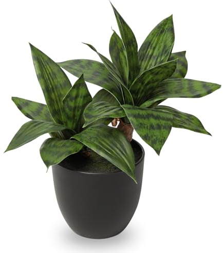 2 Köpfe Sansevieria Kunstpflanze Kunstpflanze Kleine Zimmerpflanze, künstliche Schlangenpflanze, Kunstpflanzen wie echt für Home Schreibtisch Badezimmer Schlafzimmer Wohnzimmer Dekoration, Höhe 30cm