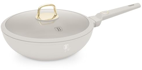 BERLINGER HAUS - Sartén wok con revestimiento de titanio y tapa de 30 cm Sahara Collection | Elegante y ecológico