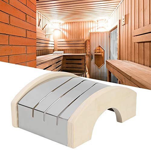 Sauna Room Light Shade Cover Sauna Lampshade Stainless Steel Poplar Wood for High Temperature Sauna Bathroom