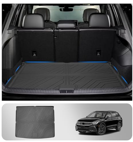 SHAOHAO Kofferraumwanne für VW Tiguan 3 / Cupra Terramar 2024-2026 Kofferraummatte Allwetter Gummimatte, TPE Anti-Rutsch Gepäckraummatte, Wasserdicht & Geruchsneutral, Tiguan MK3 Zubehör