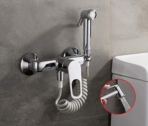 ZLQRTUD Robinetterie de Cuisine Robinetterie de Bidet Robinetterie de Salle de Bain Bidet Pulvérisateur de Toilettes Bidet Mélangeur de laveuse Douche Bidet Double Interrupteur Eau Chaude et Froide