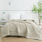 WAVVE Piumino Estivo Letto Matrimoniale 220x240 cm - Piumone Leggero 240x220, Coperta Trapunta Sottile in Microfibra Sintetico, Beige