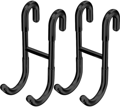 Pasdrucn 2 Crochets Pour Paroi De Douche, Crochets Pour Porte De Paroi De Douche, Porte-serviettes Pour Paroi De Douche Adaptés Aux épaisseurs De Verre De 1 à 1,5 Cm (Noir)