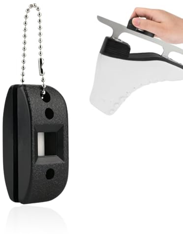 WUSJCOF Afilador Compacto de Cuchillas de Patines con Piedra de Afilar - Afilador Portátil para Patinaje sobre Hielo y Hockey