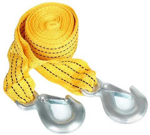 Sunicon Cuerda de Remolque, Cuerda de Remolque de Remolque de Automóvil de 4 Metros, Correa de Remolque Trenzada de Nylon de Carga de 3 Toneladas, Equipo de Seguridad de