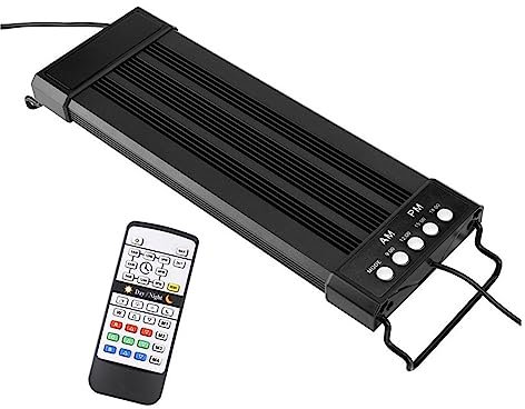Aquariumlicht Aquarium LED Riff Licht 24/7 Stunden Volle Spektrum Dimmer Lampe for Pflanzen Wachstum Sonnenaufgang Sonnenuntergang Marine Aquarium Licht RGB für Aquarium(HL40A_Y)