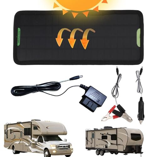 Caricabatterie solare per la manutenzione della batteria 'automobile – Caricabatterie solare per auto, ecologico ed efficiente | Caricabatterie di manutenzione per auto, , barche