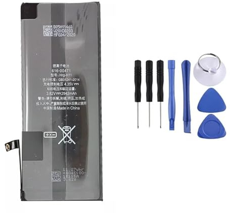 GDDGFVKV 616-00471 Batteria di ricambio compatibile con iPhone XR A1984, A2105, A2106, A2107, A2108 3.79V 2942mAh 11.16Wh