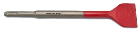 WERHE® Scalpello SDS Plus 50 x 250 mm - Scalpello piatto per scalpellare il calcestruzzo - Scalpello per rimuovere le piastrelle - Accessori per trapani e martelli demolitori