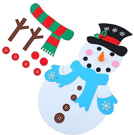 ABOOFAN 3 Sets Ornament Kunstschnee Stoff Adventskalender Weihnachtsset Weihnachtsschneemann Schneeflocke Weihnachtsdeko Weihnachtsspielzeug Zwerge Weihnachtsdeko Für Draußen DIY Filz