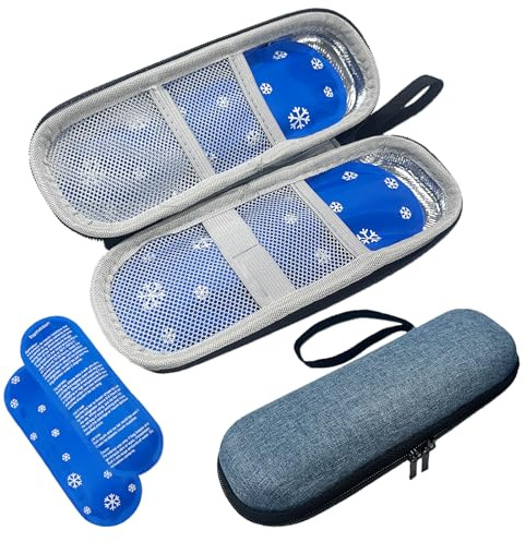 Shyllin Borsa Termica Medicinali per Insulina, Porta Insulina Termico da Viaggio, Borsa Termicai Piccola con 2 Impacchi di Ghiaccio, Scatola Refrigerante per Insulina, Borsa Termica per Medicinali