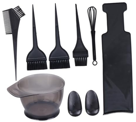 TOYZFRIENDY 8Pcs Professional Hair Coloring Kit Plastic Hair Dye Bowl Easy-To-Hold Portable Tools for Salon and DIY Use