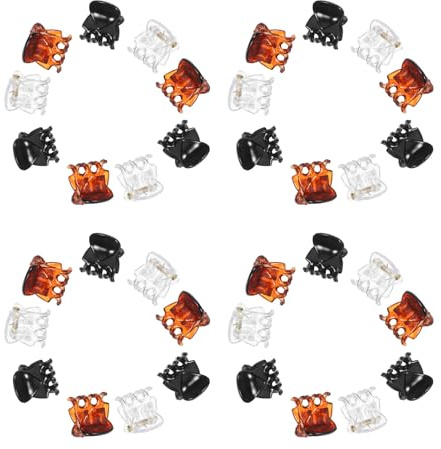 BAZEITFLOW 72 piezas Mini Pinzas Pelo Pequeñas Cuadradas Antideslizantes Colores Surtidos con Caja Accesorios Cabello Estilo Chino para Niñas y Mujeres Clips para Mechones y Peinados