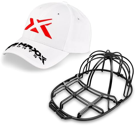 Joe Maxx Sports Cap ATHLETICA Schwarz + Cap Washer Basecap mit 3D Stick Waschbare Kappe für Sport & Freizeit Herren Damen Unisex Black Week Deal (DE/NL/SE/PL, Numerisch, 58, weiß, Athletica)