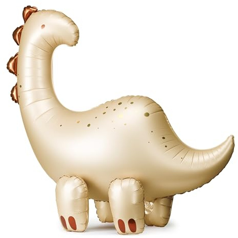XXL Stehender Brontosaurus Folienballon Langhals – Riesiger Dino Ballon (91x85cm) – Selbststehender Dino für Luftbefüllung – Premium Kindergeburtstag Deko Junge & Mädchen