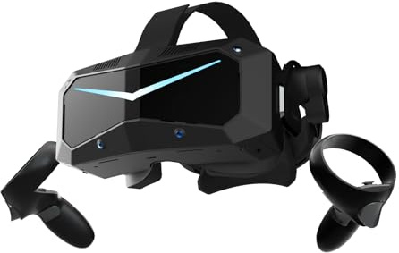 Pimax Crystal Super VR Headset & VR Glasses, Full Payment Version – 3840x3840 per eye, Ultrawide, 140° Field of View, Eye Tracking, Ultra-Sharp for Flight & Racing Simulations & Gaming